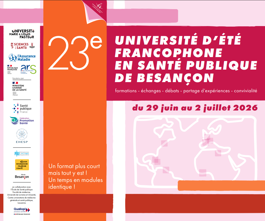 23ème Université d'été francophone en santé publique